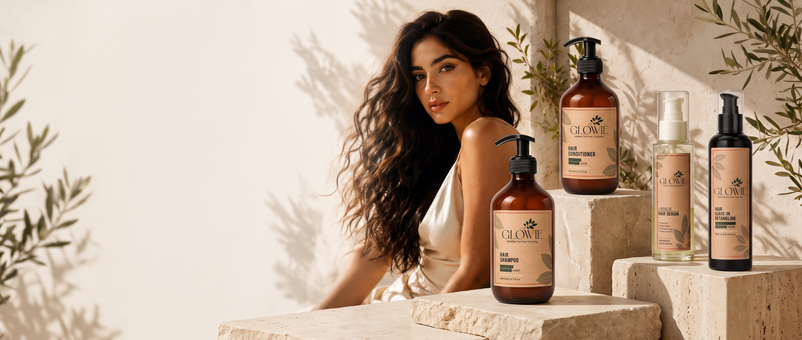 GLOWIE botanical haircare campaign